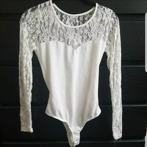 Lace Sleeved Body Suit.